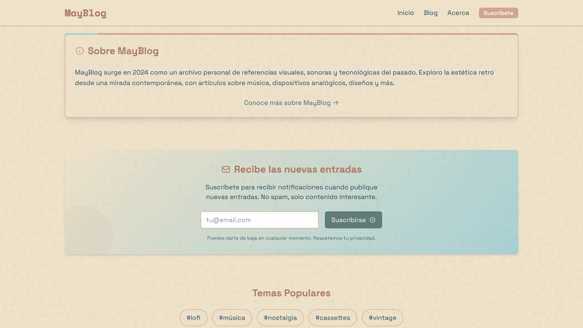 GIF de un blog personal