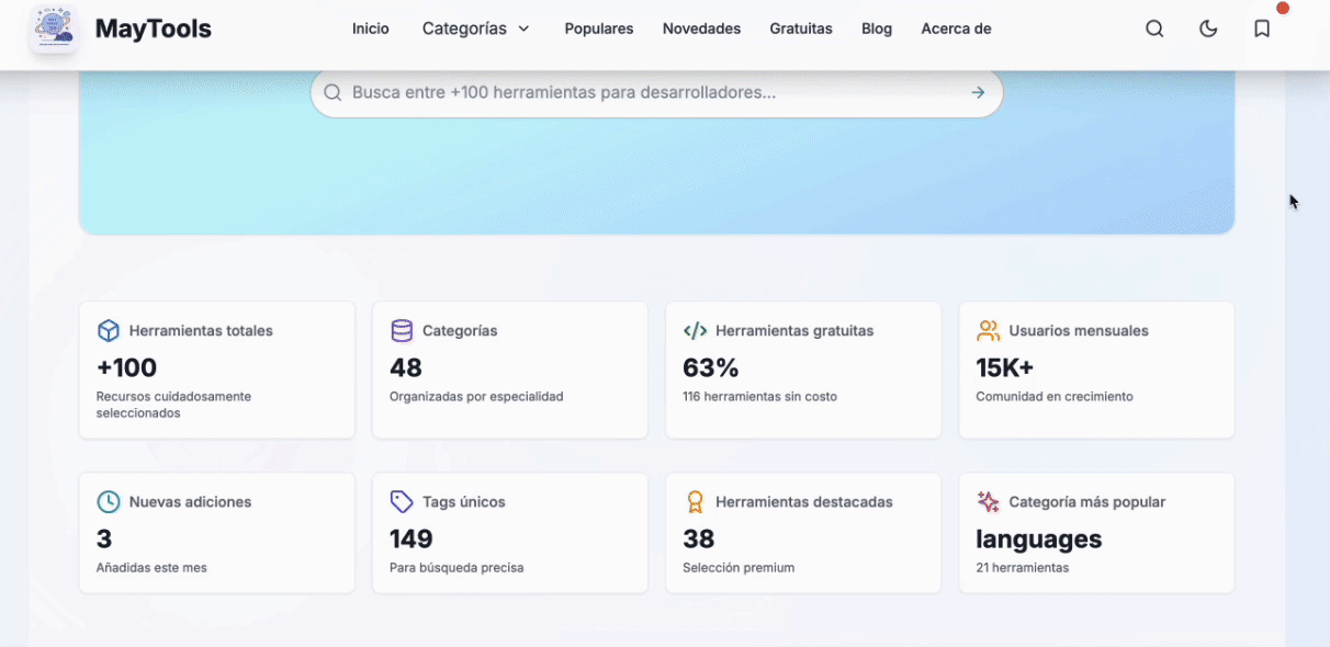 GIF del proyecto MayTool