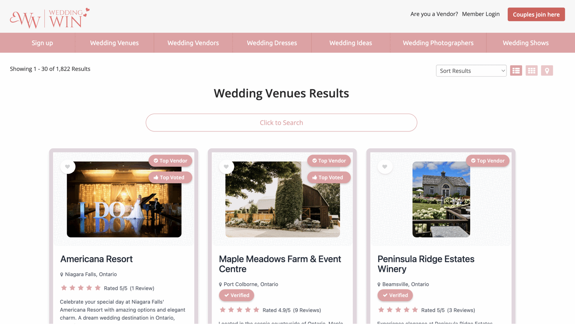 GIF del proyecto Wedding Winc